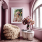 Goddess of the Vine – Floral Crown & Wine Wall Art Poster