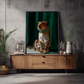 The Emerald Monarch – Leopard in Jeweled Collar Wall Art Poster