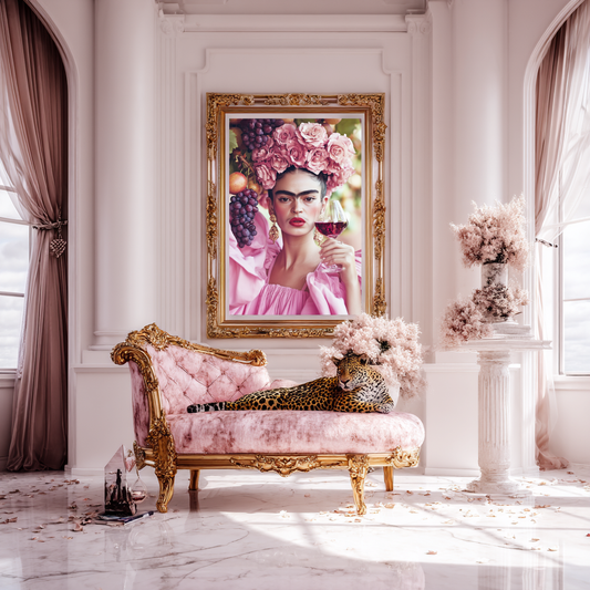 Rosé Reign – Bold Feminine Wine Portrait Wall Art Poster