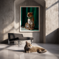 The Emerald Monarch – Leopard in Jeweled Collar Wall Art Poster