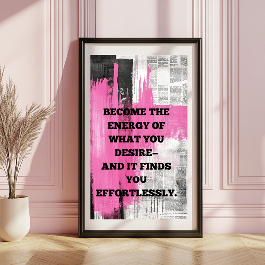 The Energy of Desire – Empowerment Quote Art Poster