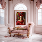 The Crimson Oracle – Wine & Roses Woman Wall Art Poster