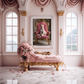 Throne Tamer – Spotted Leopard on Velvet Chair Wall Art Poster