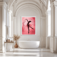 Whisper Bloom wall art poster – Graceful ballerina surrounded by soft dandelion blooms, dreamy and delicate artwork for feminine and serene interiors