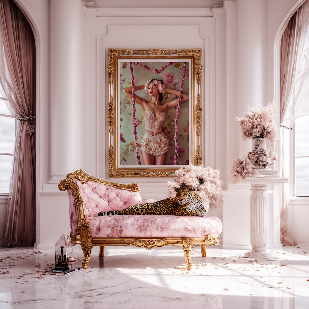Petal Reverie – Vintage Floral Boudoir Wall Art Poster