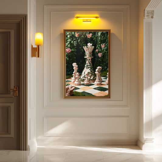 Checkmate Garden – Marble Chess Wall Art Poster